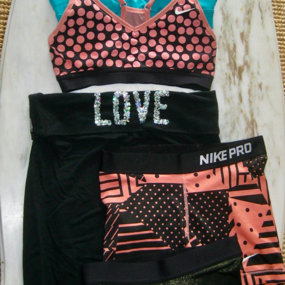 NIKE. VICTORIA'S SECRET, & UA Athletic Sports Bras, Booty Shorts & Leggings S